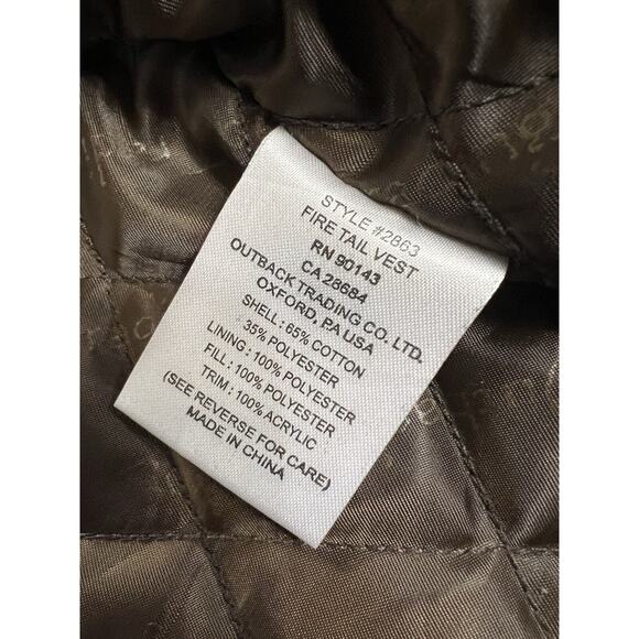 Outback Trading Company Fire Tail Vest Womens Size L Faux Fur - Picture 3 of 10